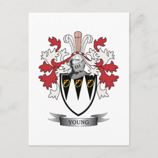 Postal Joven familia Crest Coat of Arms
