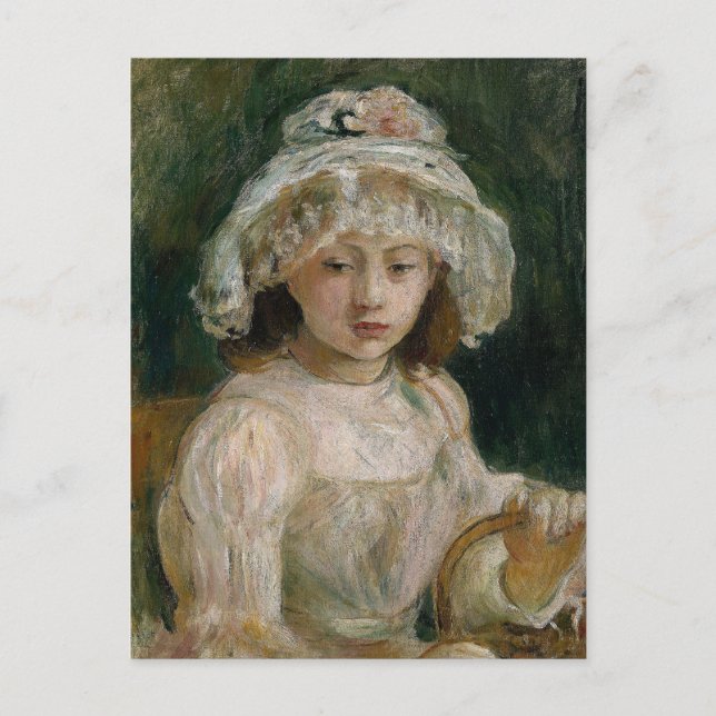 Postal Joven muchacha con sombrero | Berthe Morisot (Anverso)