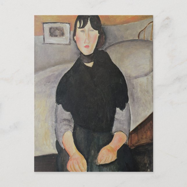 Postal Joven mujer del pueblo (Anverso)