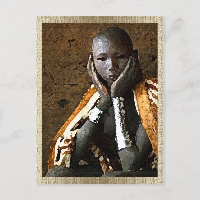 Postal Joven niño africano (Anverso)