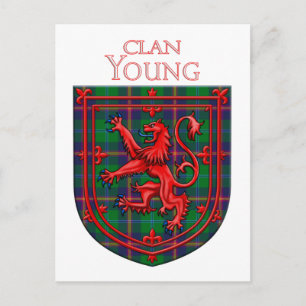 Postal Joven Tartán Escocia Plaid Lion Rampant