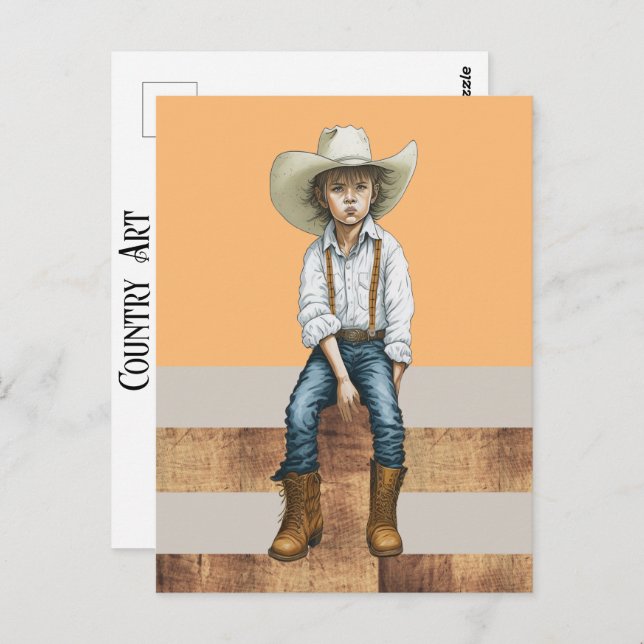 Postal Joven Vaquera Al Estilo De Rancho Occidental Post  (Anverso / Reverso)