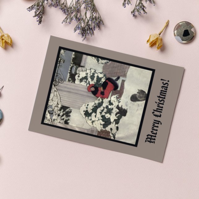 Postal Joven ventilado Red Black Christmas Tree Doors (Subido por el creador)