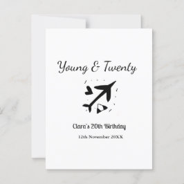 Postal Joven y veinte aventura feliz cumpleaños agregar n