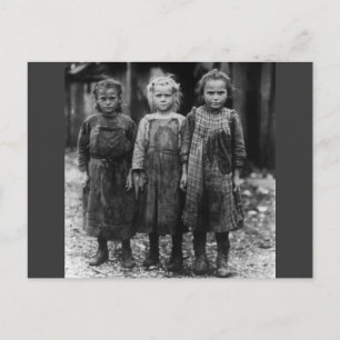 Postal Jóvenes Chicas Oyster Shuckers, a principios del s