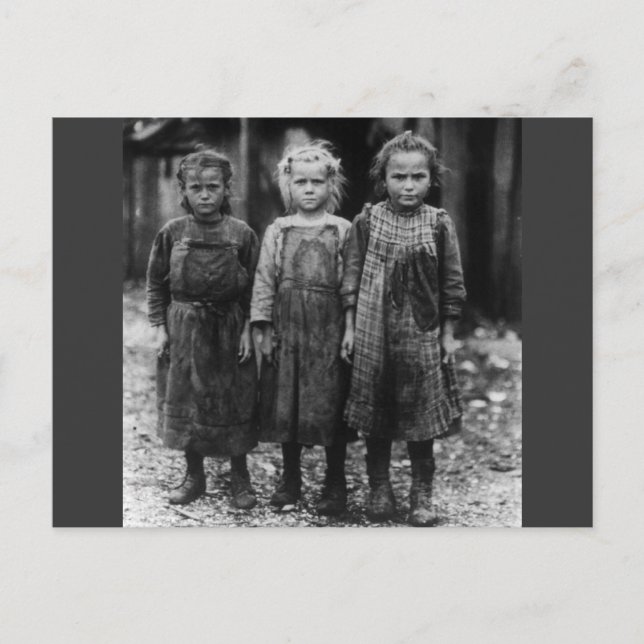 Postal Jóvenes Chicas Oyster Shuckers, a principios del s (Anverso)