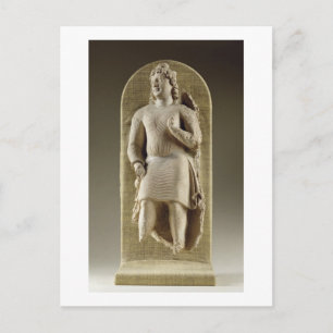 Postal Jóvenes en pie o Maitreya, Gandhara (estuco)