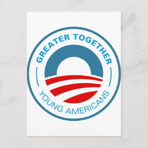 Postal Jóvenes estadounidenses por Obama