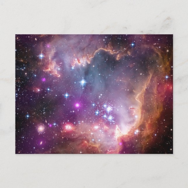 Postal Jóvenes estrellas en la pequeña nube de Magallanes (Anverso)