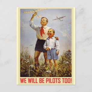 Postal Jóvenes pilotos