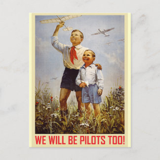 Postal Jóvenes pilotos