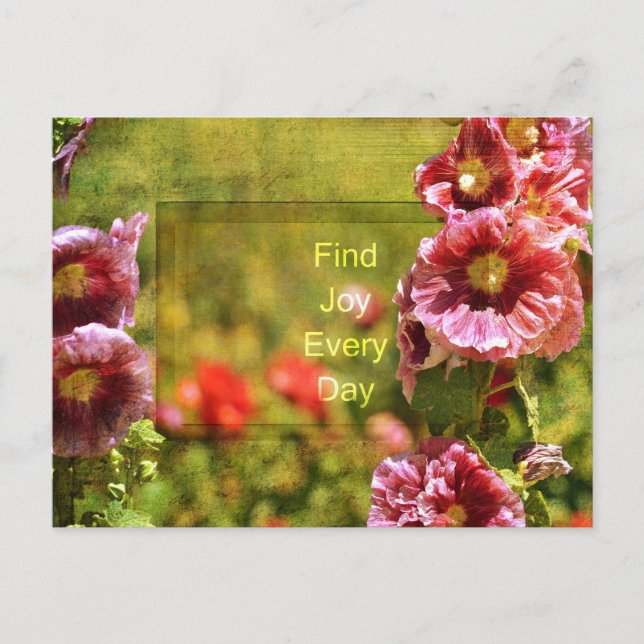 Postal Joy Floral Hollyhock (Anverso)