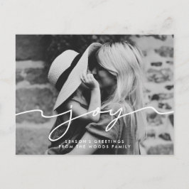 Postal Joy Guión manuscrito moderno Fotos de vacaciones