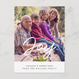 Postal Joy Modern typography, foto de vacaciones