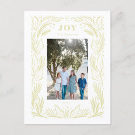 Postal Joy Navidades Wreath Photo Green