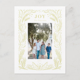Postal Joy Navidades Wreath Photo Green