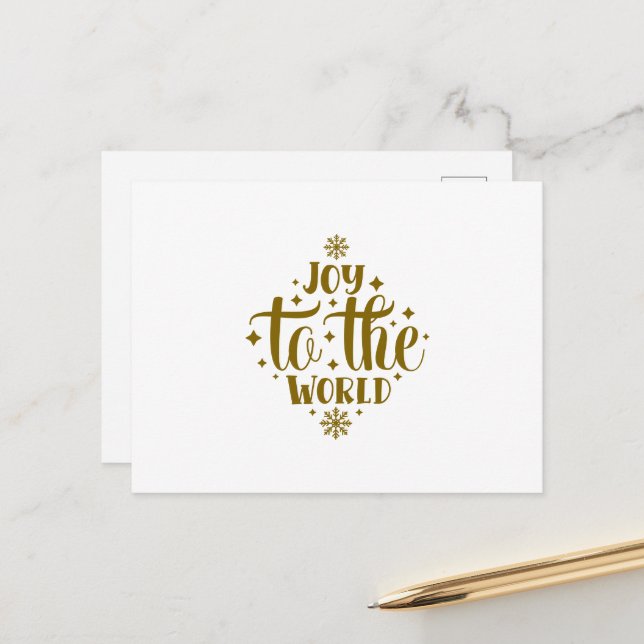 Postal Joy to the World Christmas (Anverso/Reverso In Situ)