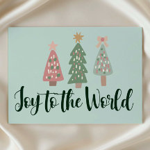 Joy to the World Christmas Post Card