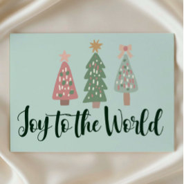 Postal Joy to the World Christmas Post Card