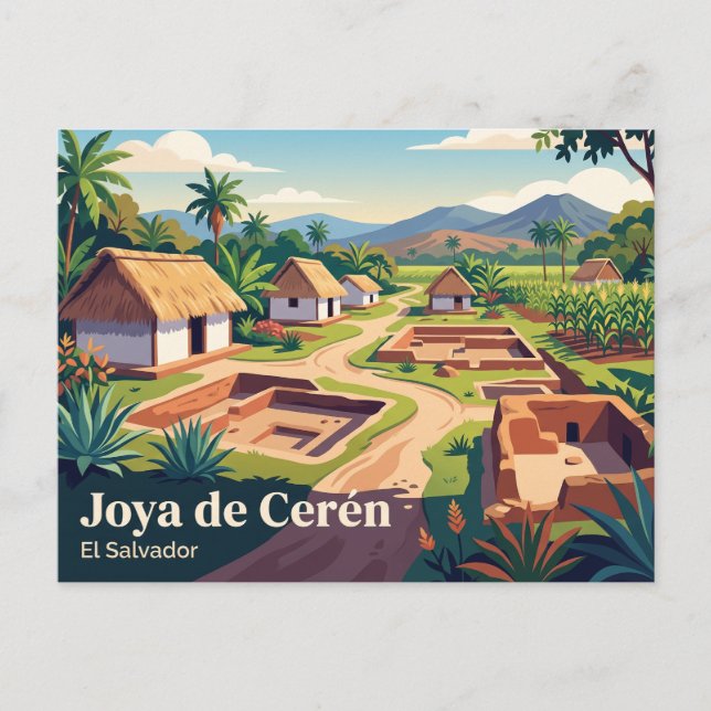 Postal Joya de Cerén El Salvador (Anverso)