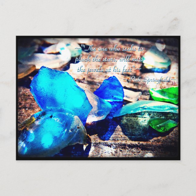 Postal Joyas del mar - Beach Glass PostCard (Anverso)