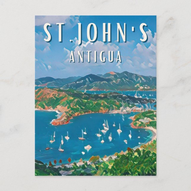 Postal Joyau des Caraïbes : Saint John's (Anverso)