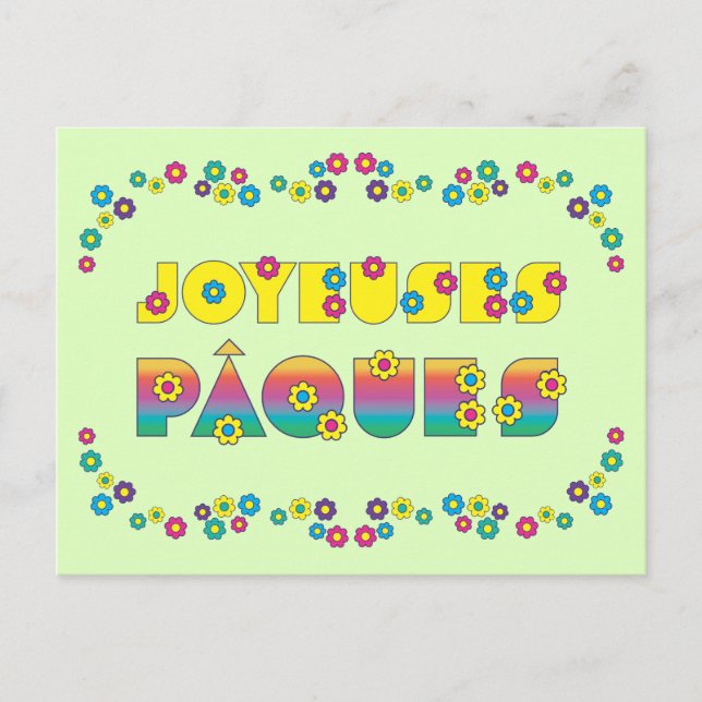Postal Joyeuses Pâques (Anverso)