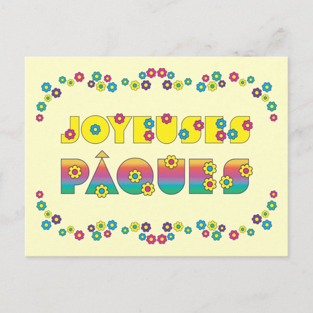 Postal Joyeuses Pâques (Anverso)