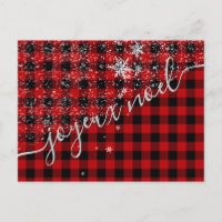 Joyeux Noël de Script de Neige Plaid Buffle Rouge