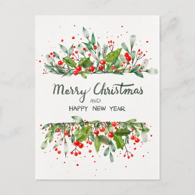 POSTAL JOYEUX NOËL ET BONNE ANNÉE (Anverso)