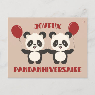 Postal Joyeux pandanniversaire - jeu de mots anniversaire