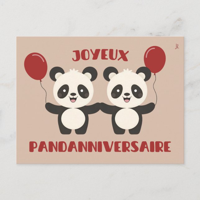 Postal Joyeux pandanniversaire - jeu de mots anniversaire (Anverso)