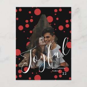 Postal JOYFUENTE   Tipografía Personalizado Navidad Árbol