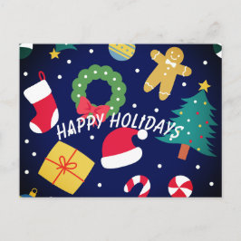 Postal Joyful Holiday postcard