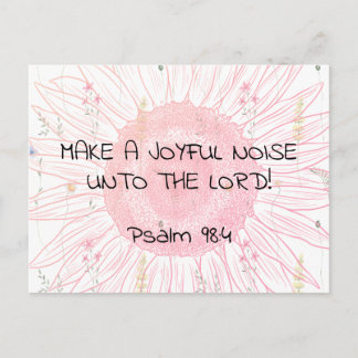 Postal  Joyful Noise 2 Psalm 98:4 Christian Scripture