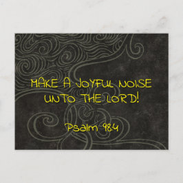 Postal  Joyful Noise 3 Psalm 98:4 Christian Scripture