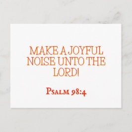 Postal  Joyful Noise 4 Psalm 98:4 Christian Scripture