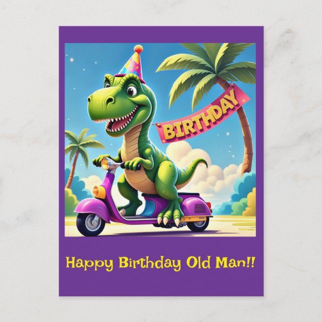 POSTAL " JOYRIDE DE CUMPLEAÑOS DE DINO " (Anverso)