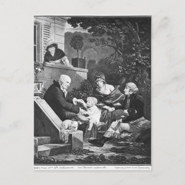 Postal Joys de ser padre, c.1797 (Anverso)