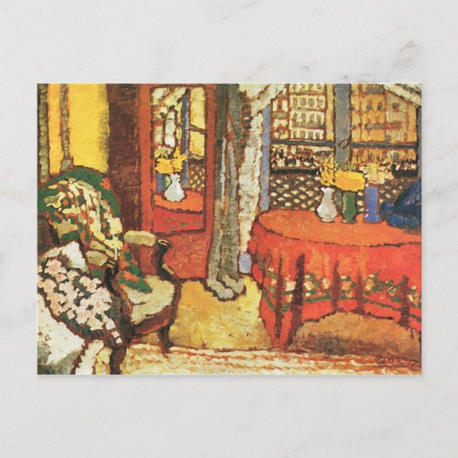 Postal Jozsef Rippl-Ronai - Interior de París (Anverso)