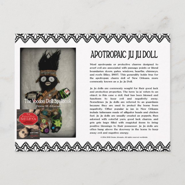 Postal Ju Ju Doll del Voodoo Doll Spellbook (Anverso)