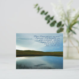 Postal Juan 14 Paz Escritura Inspiradora
