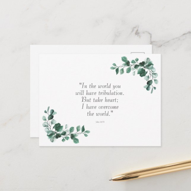 Postal Juan 16:33 Versos de la Biblia para animarte (Anverso/Reverso In Situ)