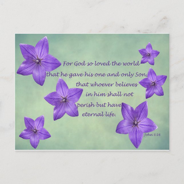 Postal Juan 3:16 (Anverso)