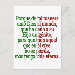 Postal Juan 3:16 Español
