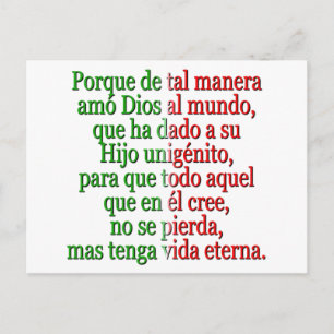 Postal Juan 3:16 Español