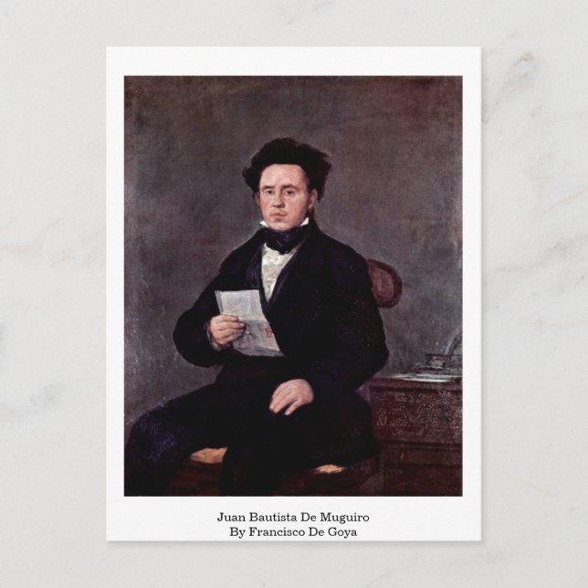 Postal Juan Bautista De Muguiro By Francisco De Goya (Anverso)