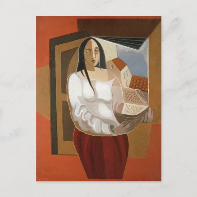 Postal Juan Gris - El lector (Anverso)