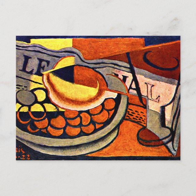 Postal Juan Gris - El limón (Anverso)