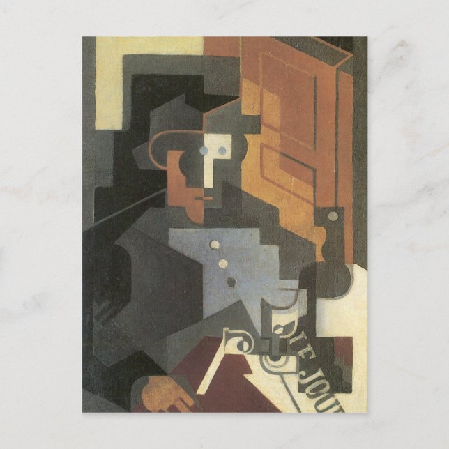Postal Juan Gris - Hombres de Turena (Anverso)